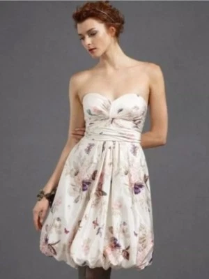 Vestido de novia BHLDN Anthropologie seda marfil mariposa talla 2 $240 boda Foto 1 de 4