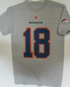 CAMISA PEYTON MANNING DENVER BRONCOS PARA HOMBRE GRIS EQUIPO NFL NUEVA CON ETIQUETAS TALLA PEQUEÑA EV - Imagen 1 de 2