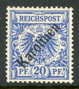 Alemania 1900 Islas Carolinas 20pf Ultra 56° Michel 4 II (Sc #4) Como Nuevo F100 - Imagen 1 de 2