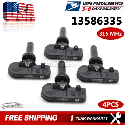 Set 4pcs For GM TPMS Tire Pressure Monitoring Sensor 315MHz Chevy GMC Buick USA - Image 1 of 4