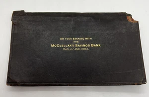 McClelland Savings Bank Advertising Notebook IOWA IA OLD! FDIC Banking - Picture 1 of 5