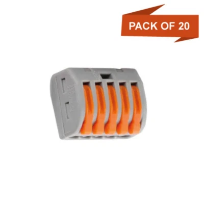 Braçadeira bloco fio cabo elétrico alavanca mola pacote 5 vias 20/50/100 ~4440 - Imagem 1 de 4