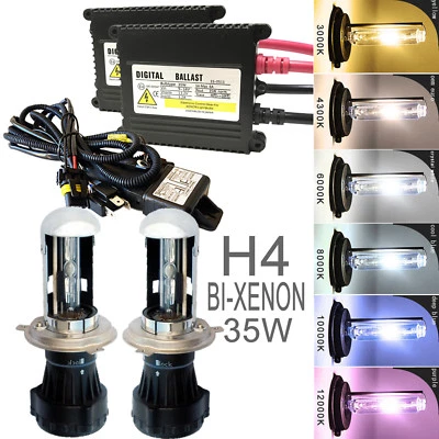 A1 BI-XENON H4 9003 High Power HID Kit 35W Premium Slim Ballasts Headlight Bulbs - Image 1 of 4