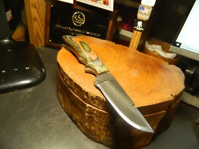 CUCHILLOS ANZA 8" CURVETOOTH CAMUFLAJE BOWIE CUCHILLO HOJA HC FILESTEEL (469) 714 Foto 1 de 4