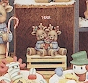 Reindeer Deer Cuddles Ready to Paint, Unpainted Ceramic Bisque  - Picture 1 of 1