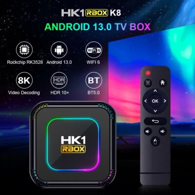 Smart HK1 K8 RK3528 Android 13.0 TV BOX UHD WiFi6 BT 5.0 Media Stream Player - Image 1 of 4
