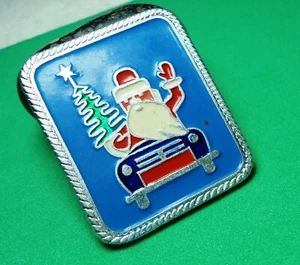 Soviet Russian USSR Pin Badge Santa Claus New Year - Picture 1 of 4