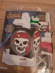 Janlynn Plastic Canvas Kit - Pirates of the Caribbean Tissue Box Cover Sealed - Picture 1 of 5