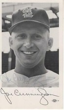 JOE CUNNINGHAM ST. LOUIS CARDINALS SIGNED AUTOGRAPHED 3X5 POSTCARD W/COA