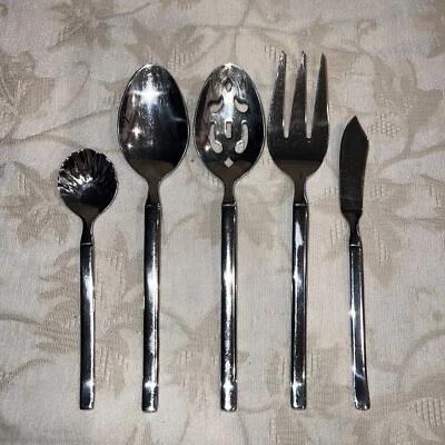 Opus 5pc SERVING set J.A. Henckels 18/10 Stainless Flatware Hostess Lot - Image 1 of 4