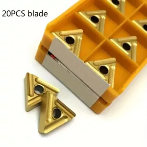 Carbide Lathe Blades Yellow TNMG331R 20pcs for CNC Cutting Tools Machining - Picture 1 of 6