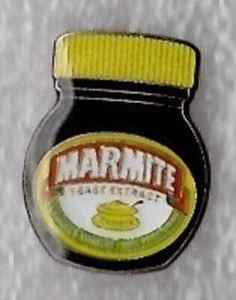 Marmite pin badge, Love it or hate it. Jar design. Metal. Enamel. - Picture 1 of 1