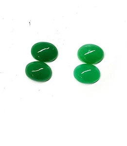 Crysoprase Gemstones Oval Cabochons 8x6mm 1 Pair per Listing - Picture 1 of 2