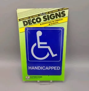 Hy-Ko Handicapped Handicap Wheelchair Disabled Plastic Self-Adhesive 5" x7" D-17 - Picture 1 of 4