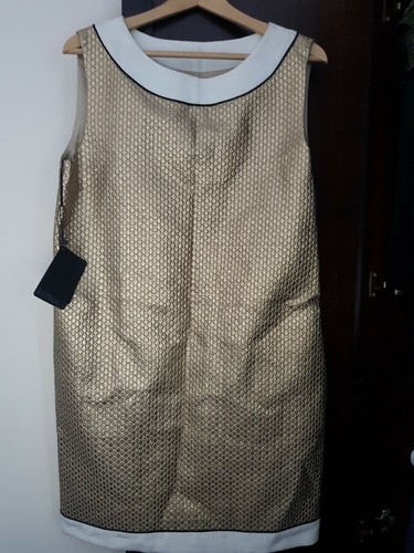 GRANDE OFFERTA! Abito Moschino Couture oro e bianco nuovo con etichette autentico prezzo consigliato £ 350