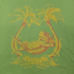 St. Croix T-Shirt Men L Green The Naked Turtle White Rum Short Sleeve - Picture 1 of 12