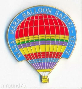 Masai Maasai Mara Baloon Safari Kenya Lapel Pin - Made in Kenya - Picture 1 of 1