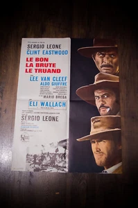 THE GOOD THE BAD THE UGLY 🎬 French Moyenne Vintage Movie Poster Original 1968 - Picture 1 of 7