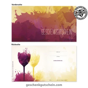 Gutscheinkarten "Standard" für Weinhandel, Sommeliers, Vinotheken W1221 - Bild 1 von 1