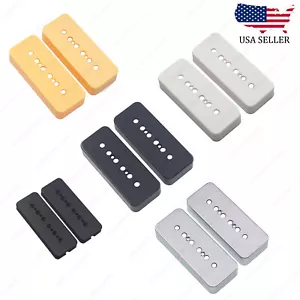 P90 Soapbar Pickup Cover Black White Silver Cream 50mm & 52mm Pole LP SG Guitar - Picture 1 of 17