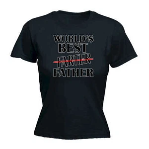 Worlds Best Father Farter V2 Fathers Day - Funny Womens Ladies T-Shirt Tshirt - Picture 1 of 8