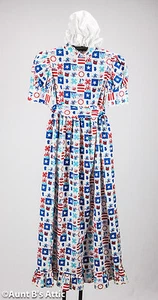 Betsy Ross Patriotic 1776 3 Piece Girls Hand Made Dress Historical Pattern Dress - Picture 1 of 1