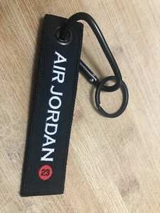 AIR ~ #23 / Jump Heavy Canvas Embroidered - Keychain - New - Picture 1 of 2