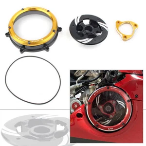 Clutch Cover Protector Guard Clear For Ducati Panigale 1199 1299 959 R S 2012-20 - Picture 1 of 12