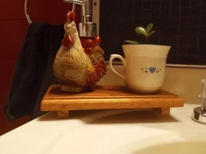 Handmade reclaimed Small Wood Pedestal Soap Stand Farmhouse Wooden Risers - Picture 1 of 5