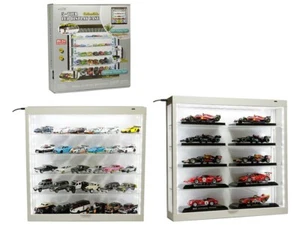 Vitrina Montaje en Pared 5 Niveles Blanco Vitrina Luz LED para Modelo de Coche 1:64 1:43 - Imagen 1 de 5