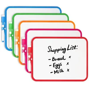 A4 Mini Kids Whiteboard Plastic Frame Double Side (18.5cm x 27.5cm) - Picture 1 of 15