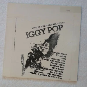 CRANIUM'S The Stooges Iggy Pop LIVE AT THE CHANNEL 7-19-88 dj PROMO Lp NM - Picture 1 of 12