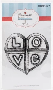 Love Heart Cling Rubber Stamp Gourmet NEW valentine note card gift wedding party - Bild 1 von 2