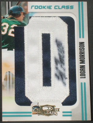 Logan Morrison 2008 Donruss Threads Rookie Autograph Letter Patch #159 (47/240) - Image 1 of 2