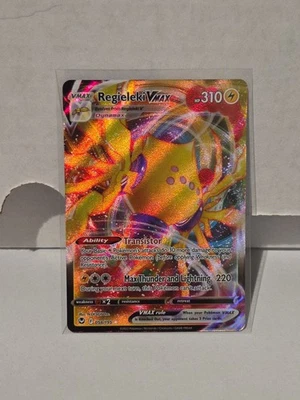 Pokémon TCG Regieleki VMAX 058/195 SWSH Silver Tempest Ultra Rare NM Condition - Image 1 of 2