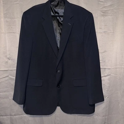 LL Bean Traveler Blazer Jacket Mens 50 Regular Microfiber Polyester Suit Coat - Image 1 of 4