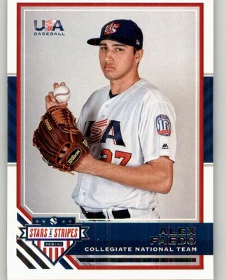 2017 Panini Stars & Stripes USA Baseball Alex Faedo #9 - Image 1 of 2