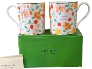 Kate Spade Home Lenox Porcelain 2 Mugs Strawberry Garden New Boxed Gift Sets - Imagen 1 de 13