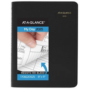 2025 AT-A-GLANCE 4-Person Daily Appointment Book, 8" x 11", Black, Jan-Dec - Picture 1 of 8