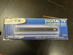 Apex Digital DT502 Digital TV Converter Box w/ Analog Pass-Through & Remote - Picture 1 of 6