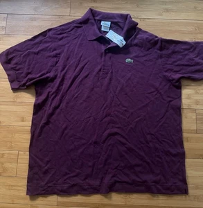 Lacoste Poloshirt Herren Größe 7 XL Bergundy Regular Fit Kurzarm Neu - Bild 1 von 3