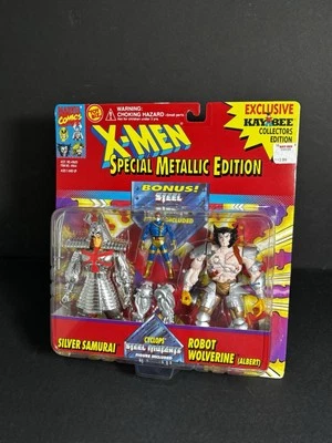 X-Men Special Metallic Edition "SILVER SAMURAI/ROBOT WOLVERINE"6"FIGURES 1994 - Image 1 of 4