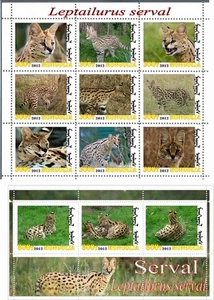 Stamp blocks complete Serval 2012 Mongolia Fauna issue - Picture 1 of 1