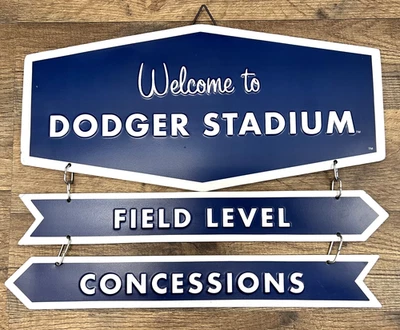 Dodgers Baseball Embossed Metal Linked Sign 14.5" x 11" - Image 1 of 3