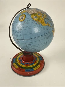 VTG 1930's J. CHEIN METAL ZODIAC SIGNS CALENDAR SEASONS 6" GLOBE - Picture 1 of 8