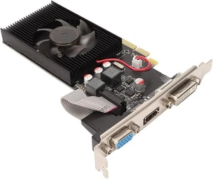 AMD HD 7450, 2GB DDR3 ,HDMI VGA,DVI, PCIE, HALF HEIGHT CARD, BRACKETS INCL. NEW - Picture 1 of 9