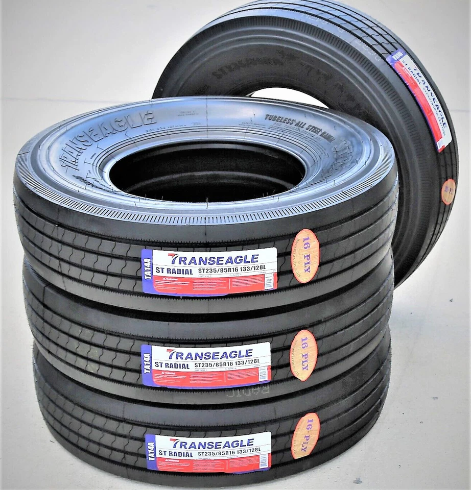 4 Tires Transeagle All Steel ST Radial ST 235/85R16 Load H 16 Ply Trailer - Imagem 1 de 4