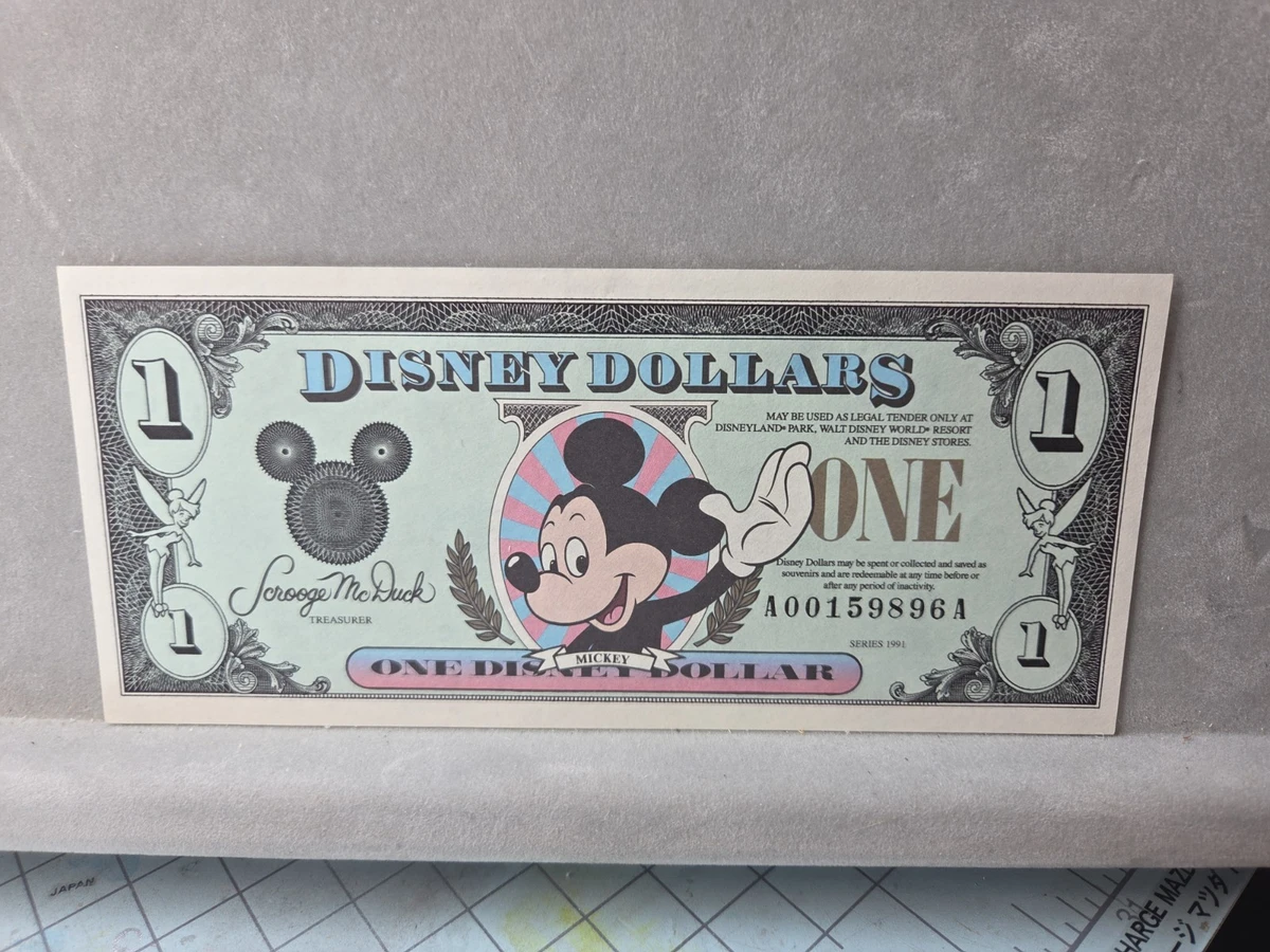 Mickey Mouse Disney Dollars (1968-Now) for sale | eBay