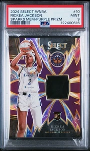 Memorabilia Select WNBA Rickea Jackson Sparks 2024 púrpura Prizm/49 RC PSA 9 - Imagen 1 de 3