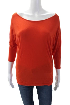 Camisa Vince Mujer Cuello Redondo Manga Larga Informal Forrada Roja Talla XS Foto 1 de 4